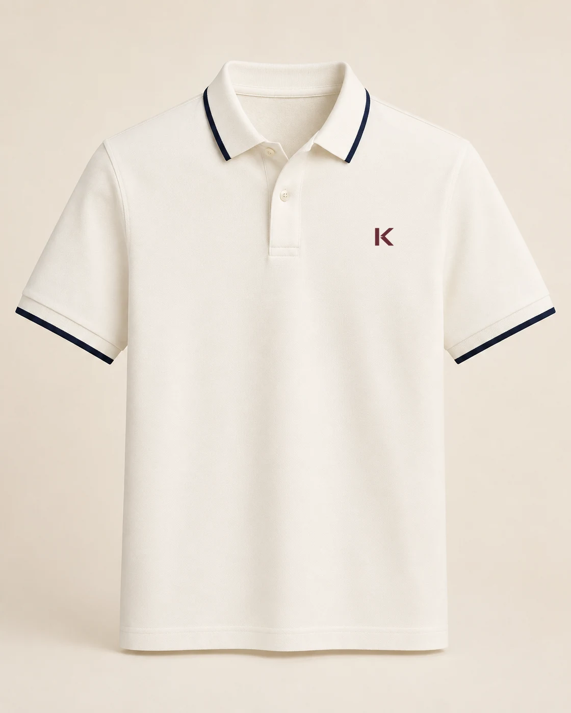 Court Polo — Bone / Navy