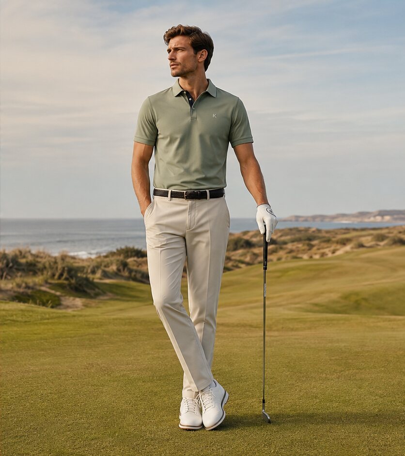 Links Golf Polo — Sage
