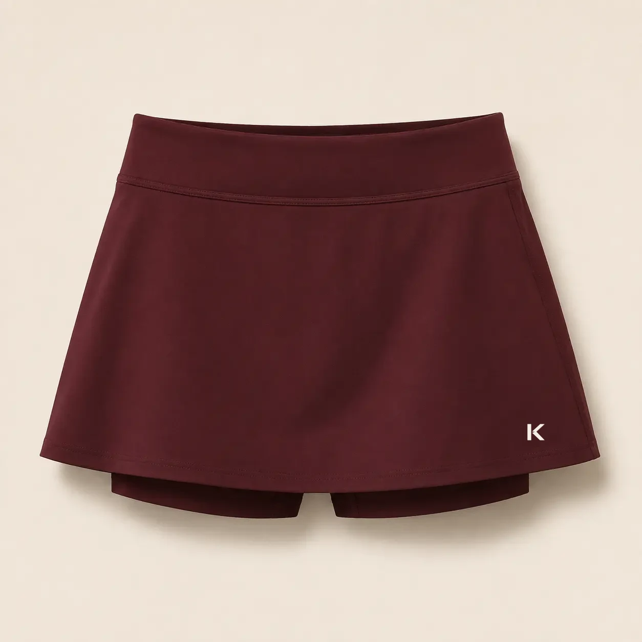 Court Skort — Oxblood
